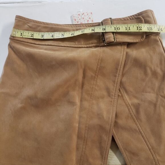 Free People Leather Mini Skirt Size 2 - Picture 6 of 9